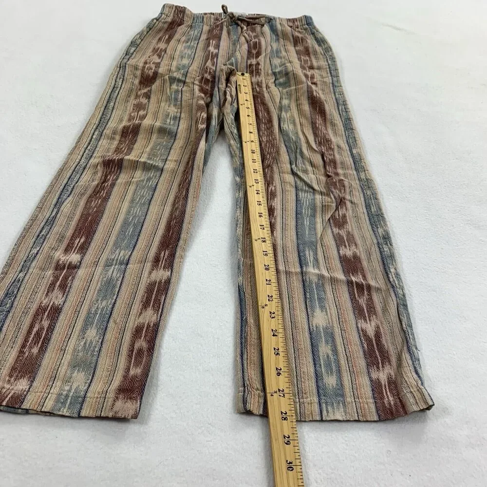 Freak N Chic 100% Woven Cotton Wide Leg Elastic Waist Drawstring Medium Beige M - Picture 8 of 8